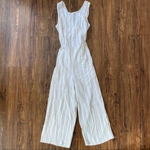 White Jumpsuit with Stripes